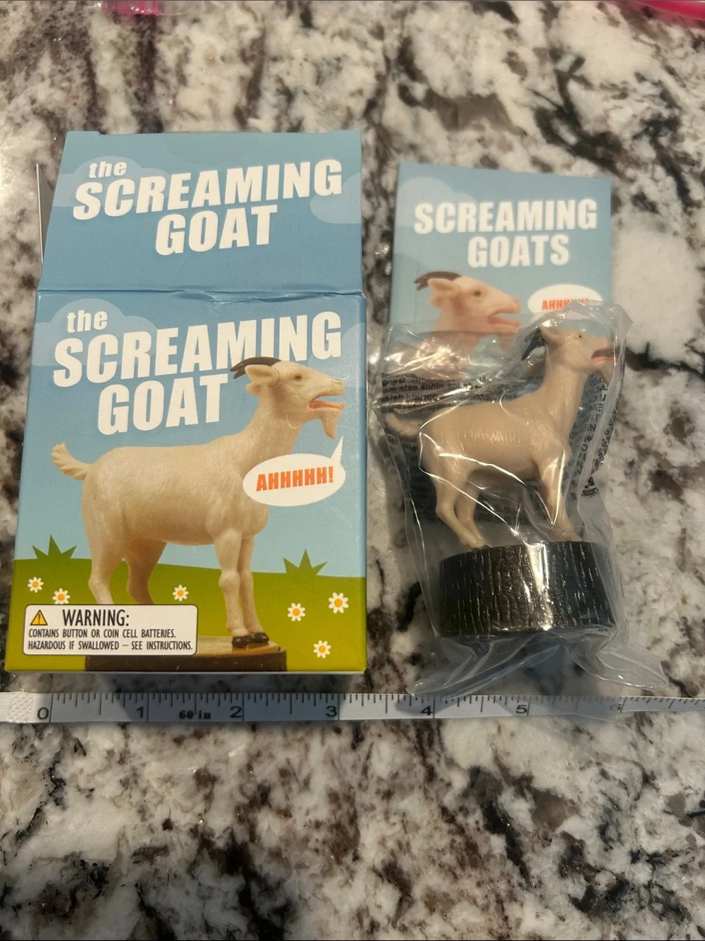 The Screaming Goat Kids Toy - Beige Goat Figure